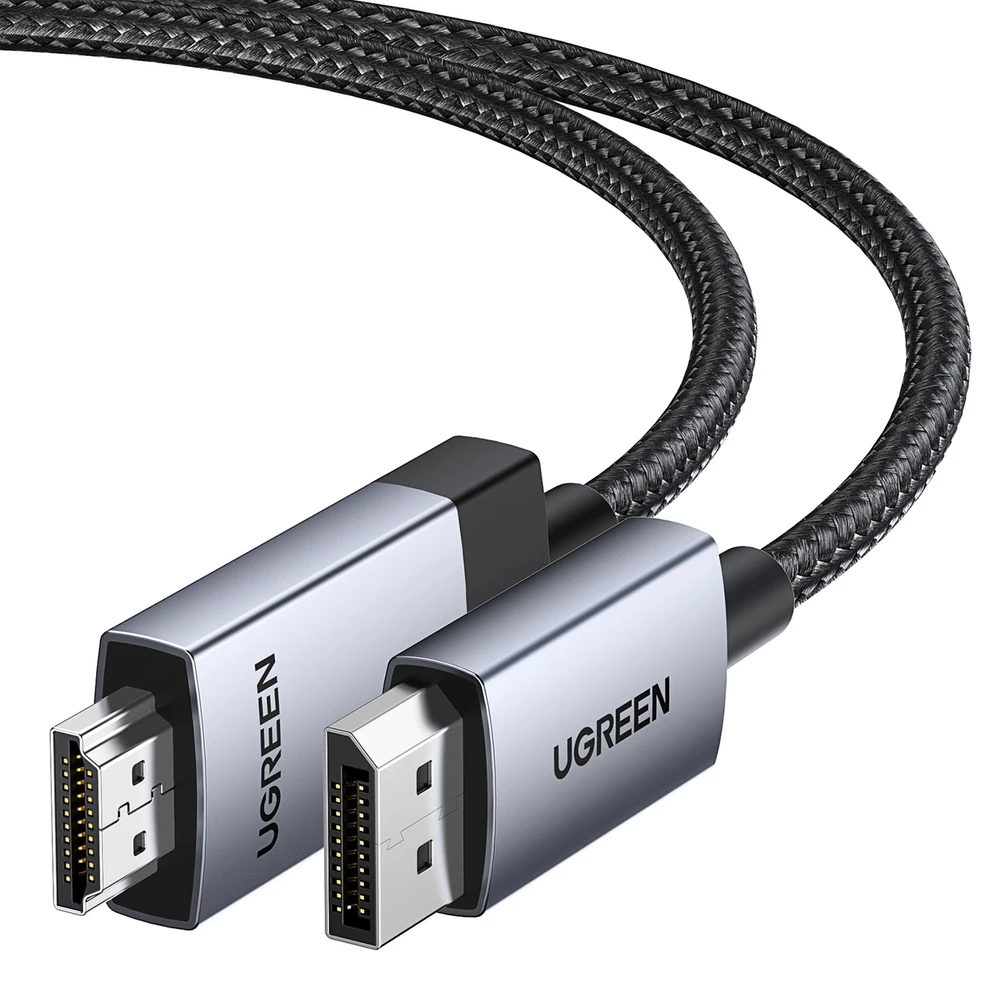 Ugreen DP119 15773 DisplayPort / HDMI 4K 60Hz cable 1m - pilkos spalvos