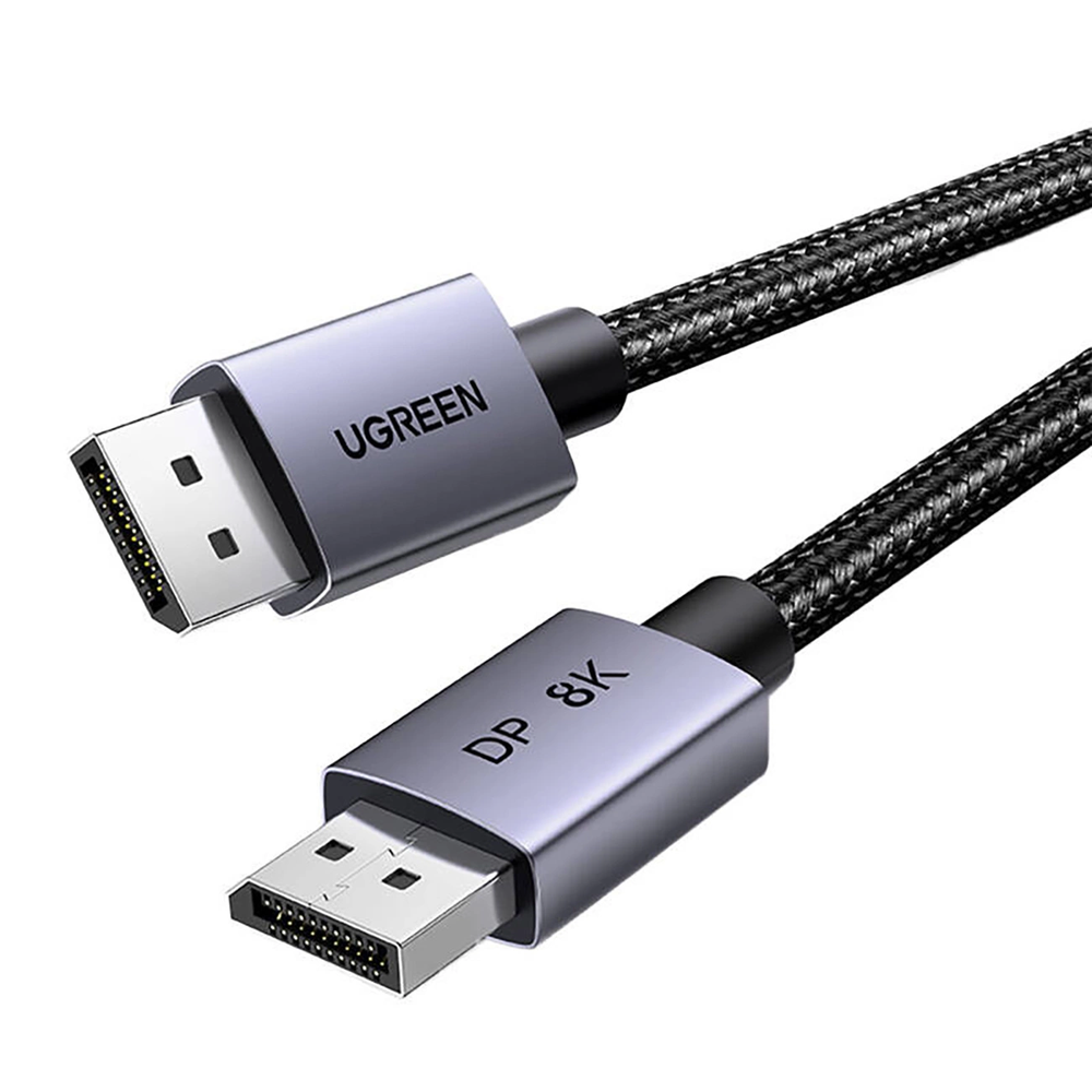 Kabelis DisplayPort 1.4 Ugreen DP120, 8K 60Hz, 32.4Gbps, 1m (juoda)