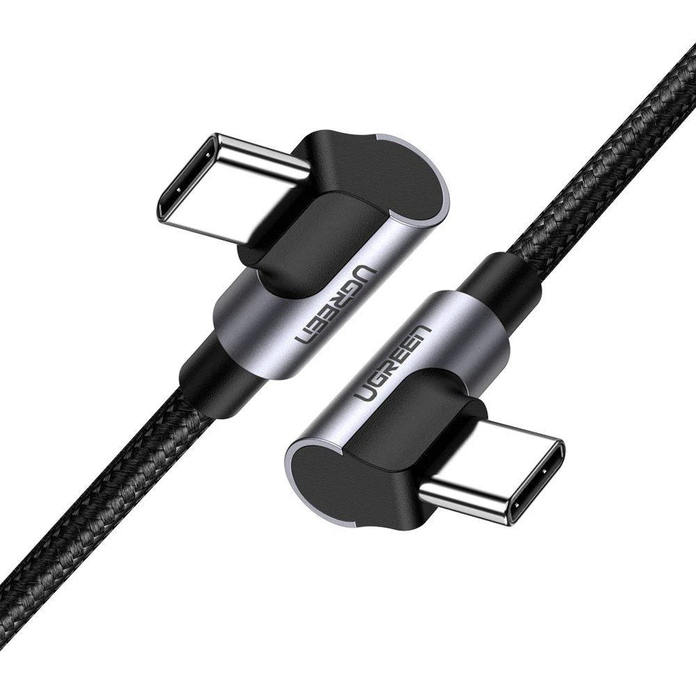UGREEN US323 USB-C – USB-C kampinis laidas PD 3A 60W 1m