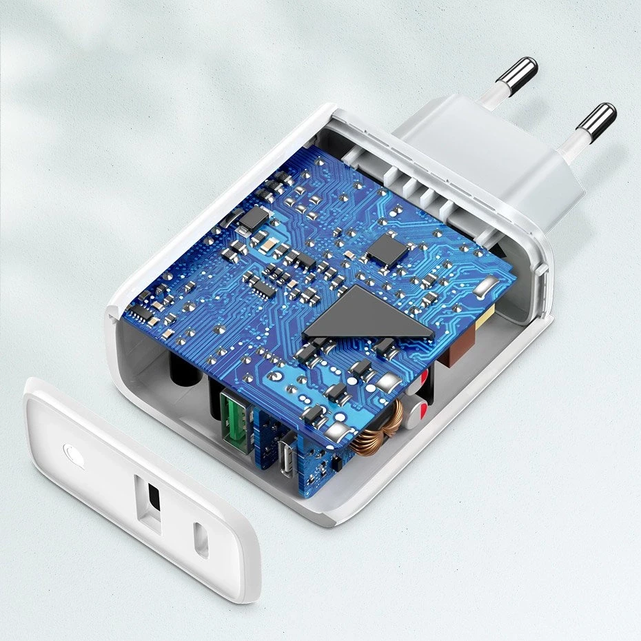 Įkroviklis Ugreen CD170 USB-C / USB-A 36W, baltas