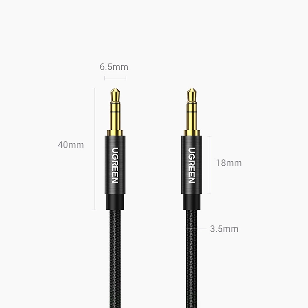 UGREEN AV112 AUX 3.5mm laidas 2m juodas