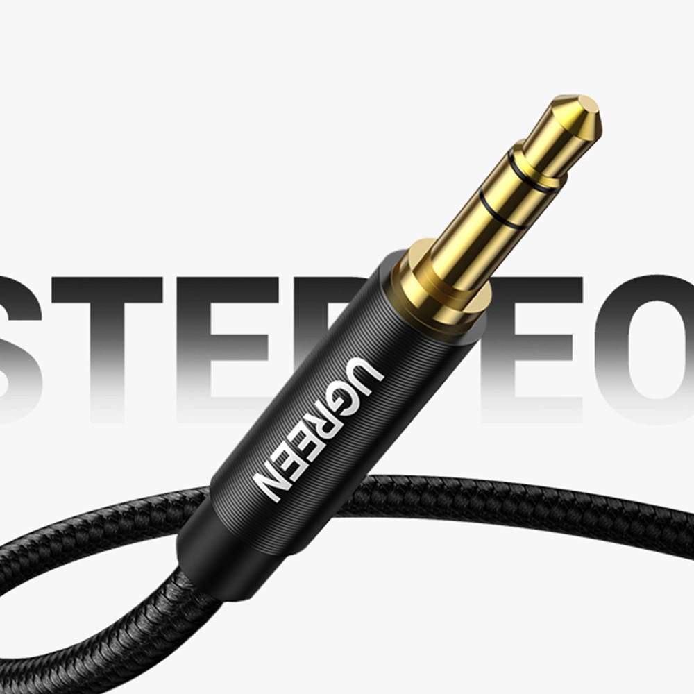 UGREEN mini lizdas 3.5mm AUX kabelis 2m - Mėlynas