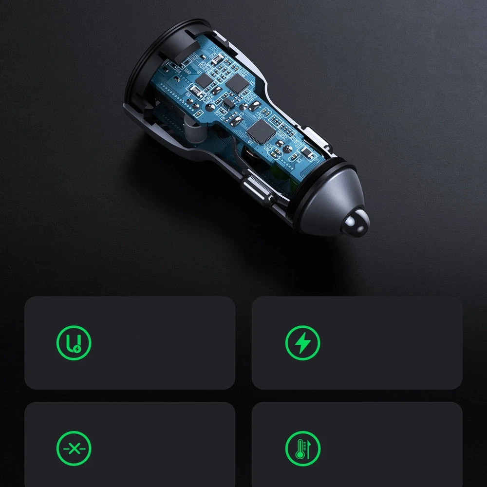 Automobilinis įkroviklis Ugreen CD213,  2 x USB-A, 36W