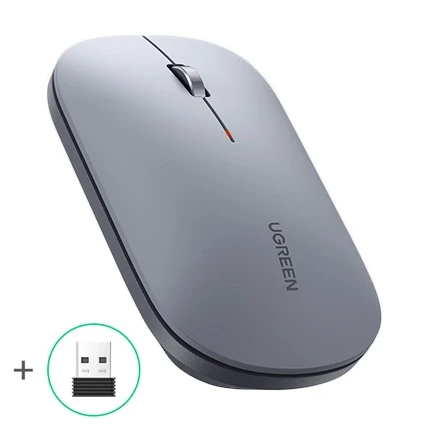 Ugreen Inphic PM1 Silent 2.4G belaidė pelė (pilka)