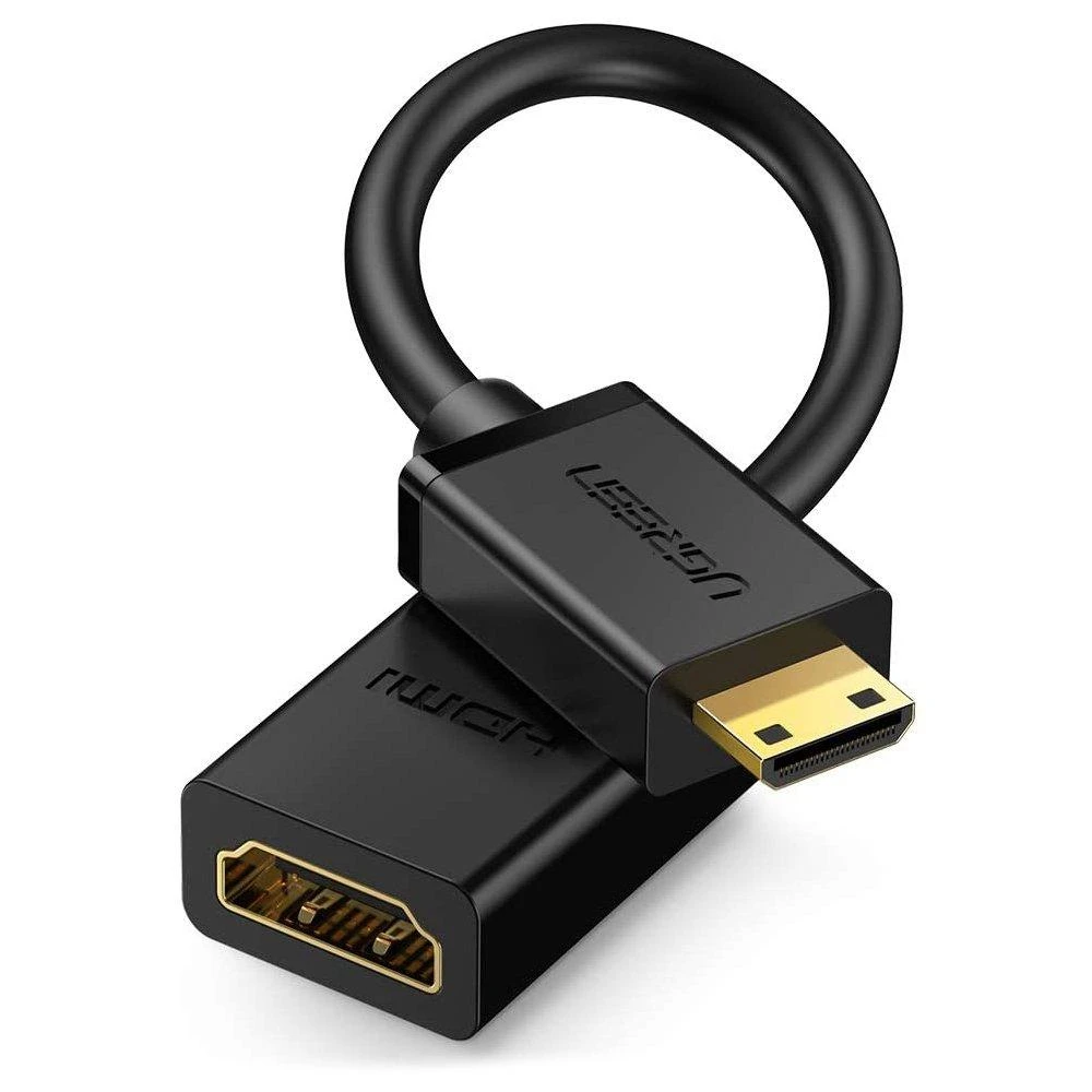 iLike UGREEN 20137 Mini HDMI adapteris į HDMI, 22cm - Juodas