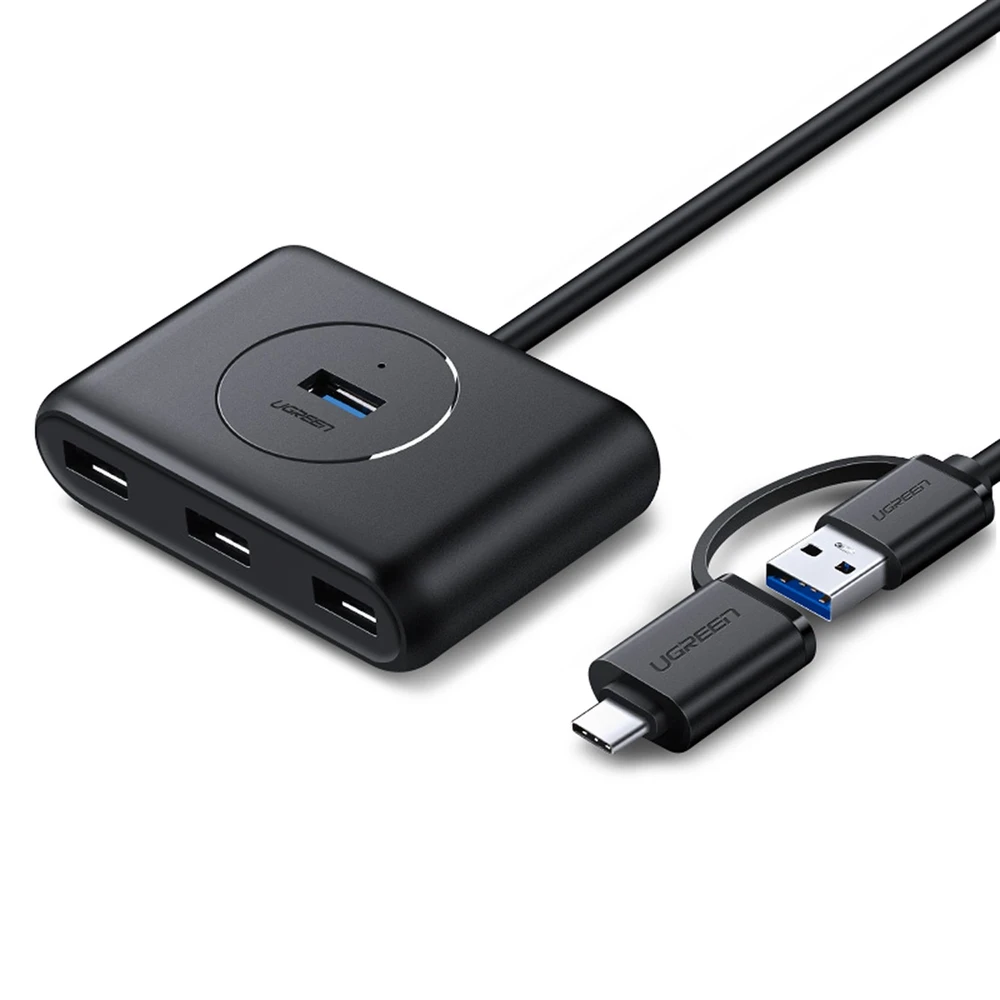 UGREEN HUB USB 3.0 + USB-C 3.1 4 portų OTG