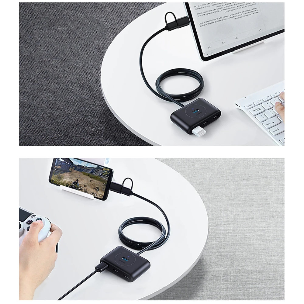 UGREEN HUB USB 3.0 + USB-C 3.1 4 portų OTG