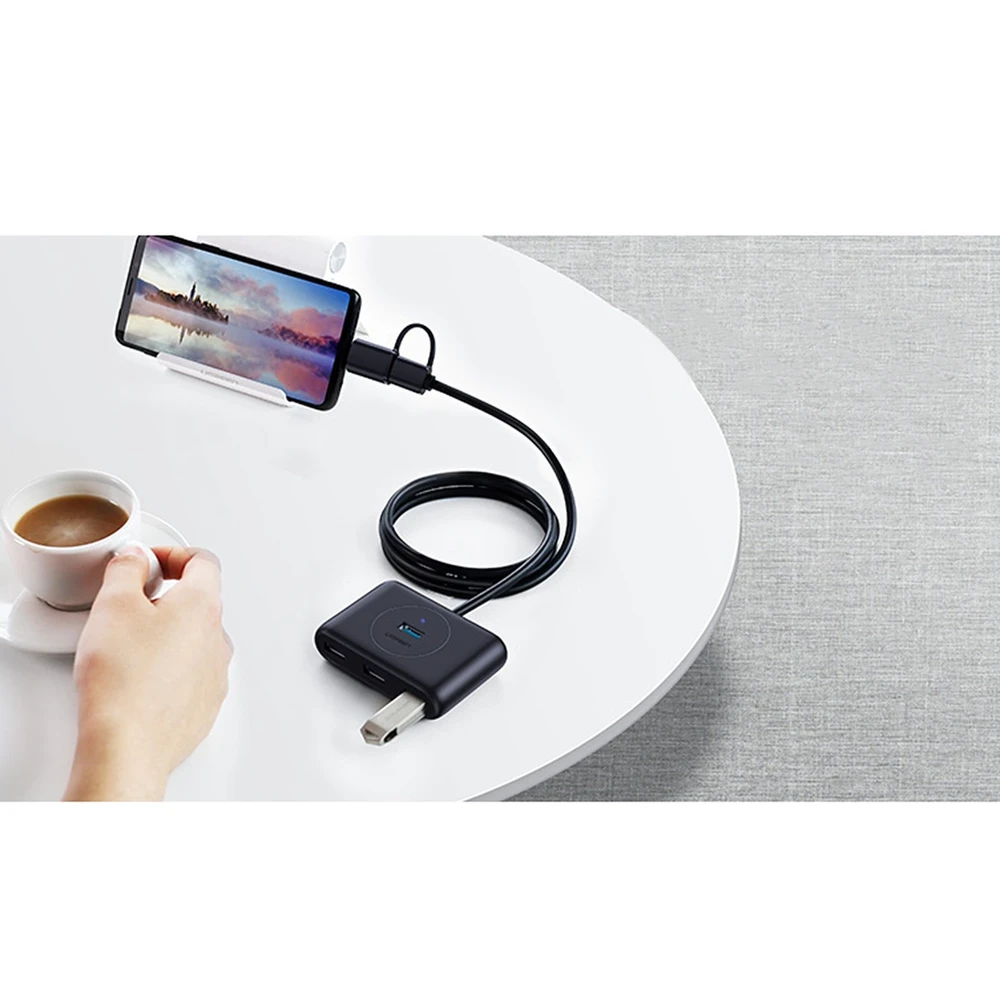 UGREEN HUB USB 3.0 + USB-C 3.1 4 portų OTG