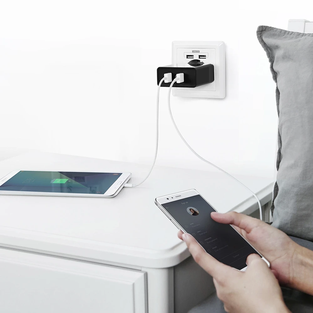 Greitas įkroviklis UGREEN, 2xUSB-A, 18W, PD 3.0 EU (juodas)
