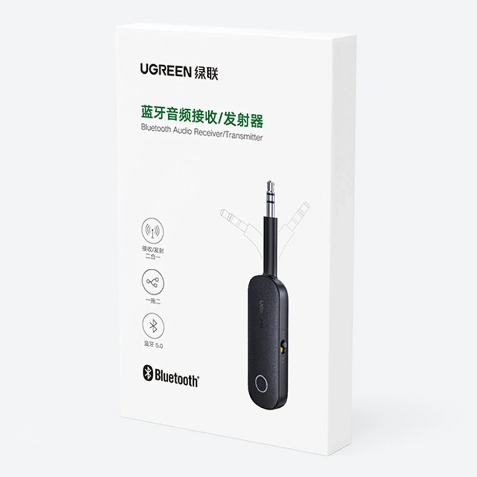 Siųstuvas / imtuvas AUX UGREEN CM403, Bluetooth 5.0 (juodas)