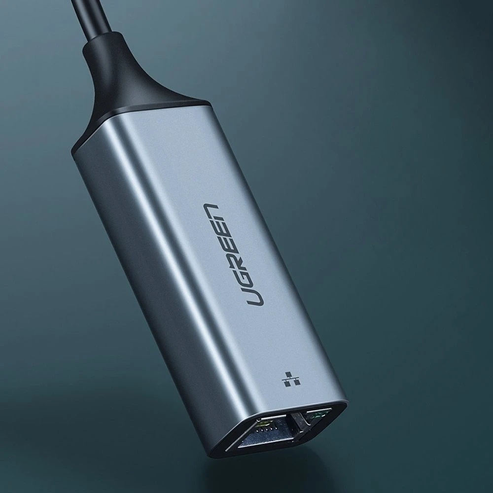 UGREEN adapteris su USB-C - RJ45 jungtimis, Gigabit Ethernet (pilkas)
