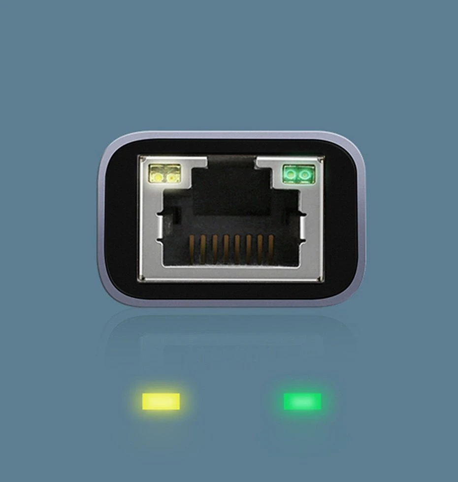 UGREEN adapteris su USB-C - RJ45 jungtimis, Gigabit Ethernet (pilkas)
