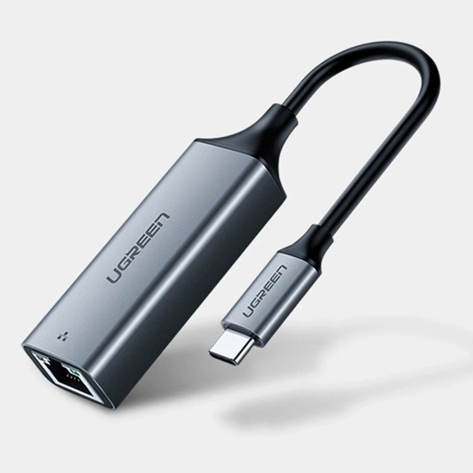 UGREEN adapteris su USB-C - RJ45 jungtimis, Gigabit Ethernet (pilkas)