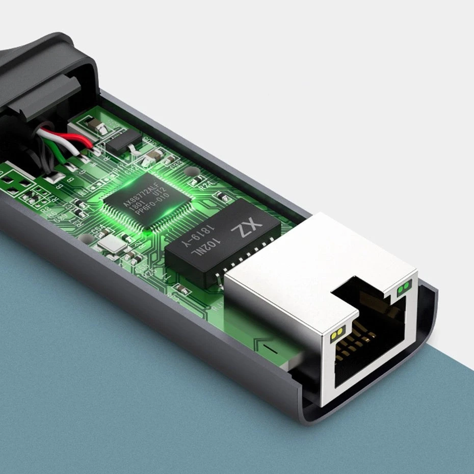 UGREEN adapteris su USB-C - RJ45 jungtimis, Gigabit Ethernet (pilkas)