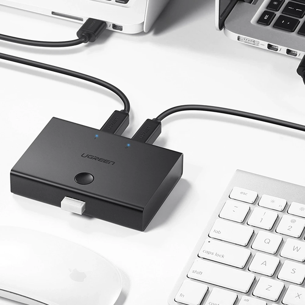 Adapteris USB KVM USB 2x1 UGREEN 30345 USB 2.0 juodas