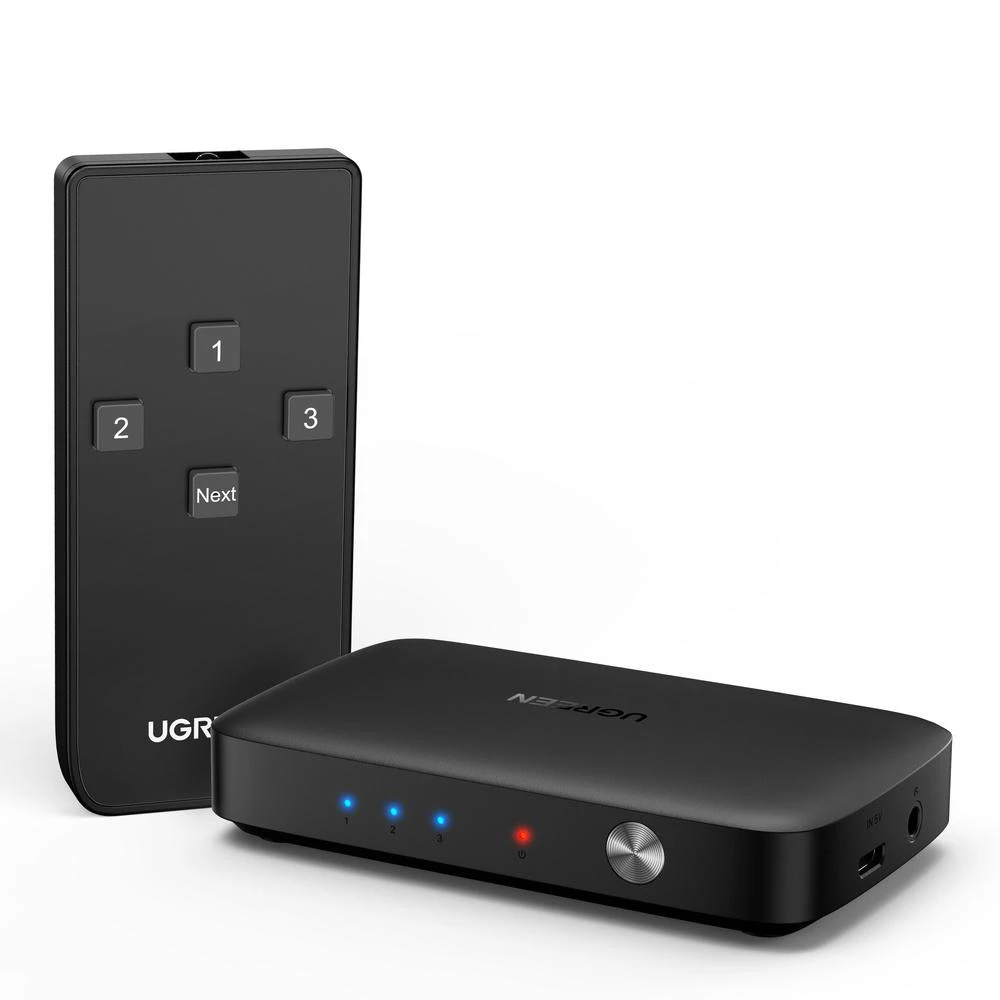 UGREEN šakotuvas CM332 3in1 HDMI 1.4 4K 30 Hz - Juodas