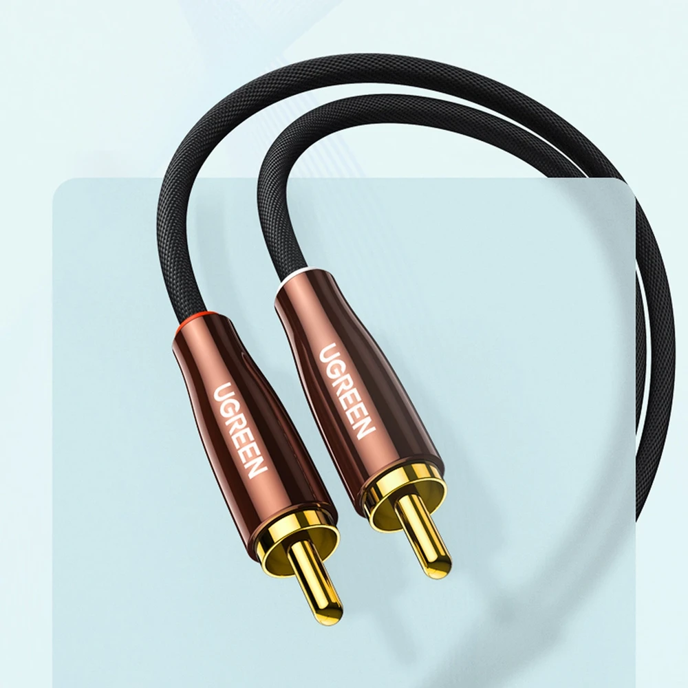 UGREEN AV170 kabelis 2x RCA Cinch kištukai - 3.5mm kištukas 2m