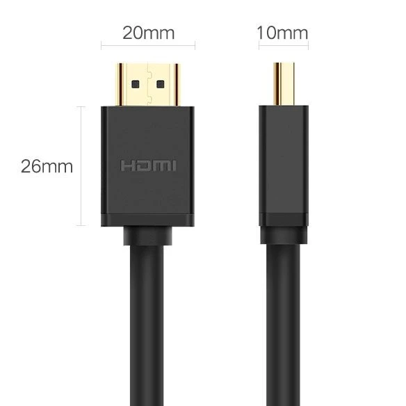 Ugreen kabelis HDMI kabelis 4K 30 Hz 3D 18 10 m juodos spalvos (HD104 10110)