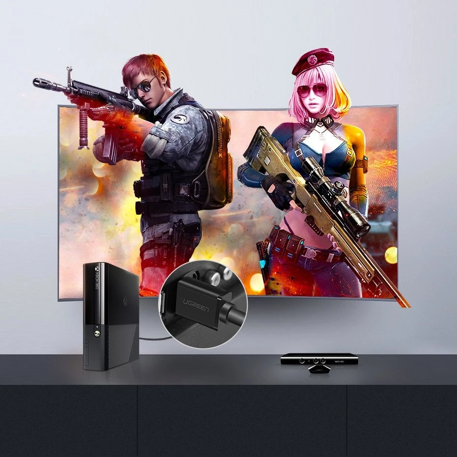 Ugreen kabelis HDMI kabelis 4K 30 Hz 3D 18 10 m juodos spalvos (HD104 10110)
