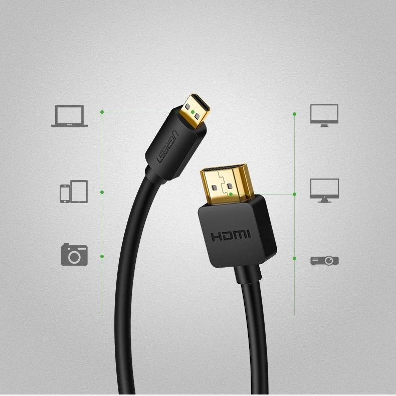 UGREEN HD127 Micro HDMI - HDMI kabelis 4K 3D 1.5m