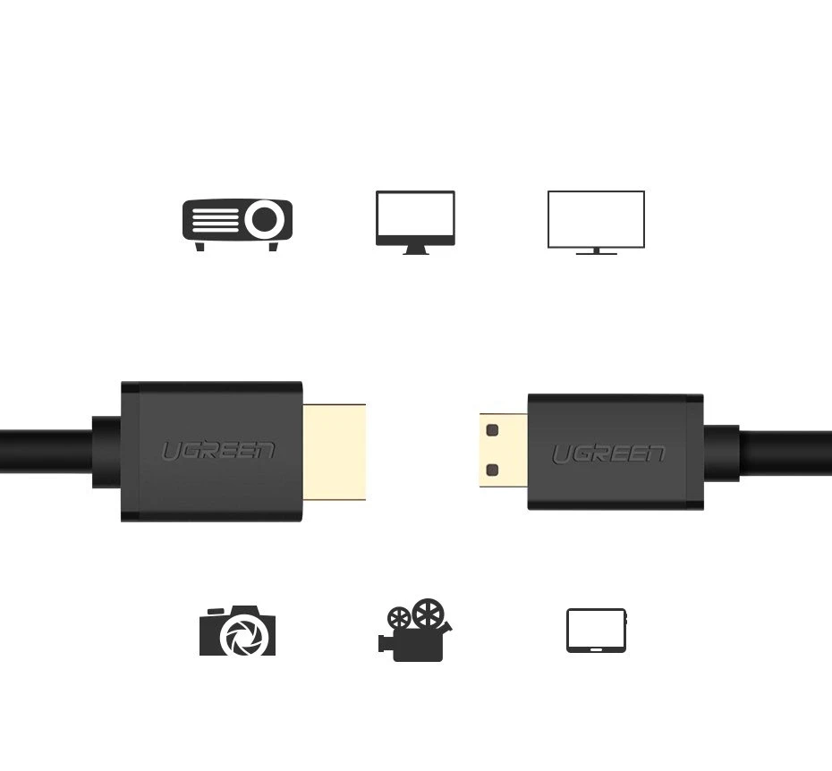 UGREEN HD108 Mini HDMI - HDMI kabelis 4K60Hz 1.5m