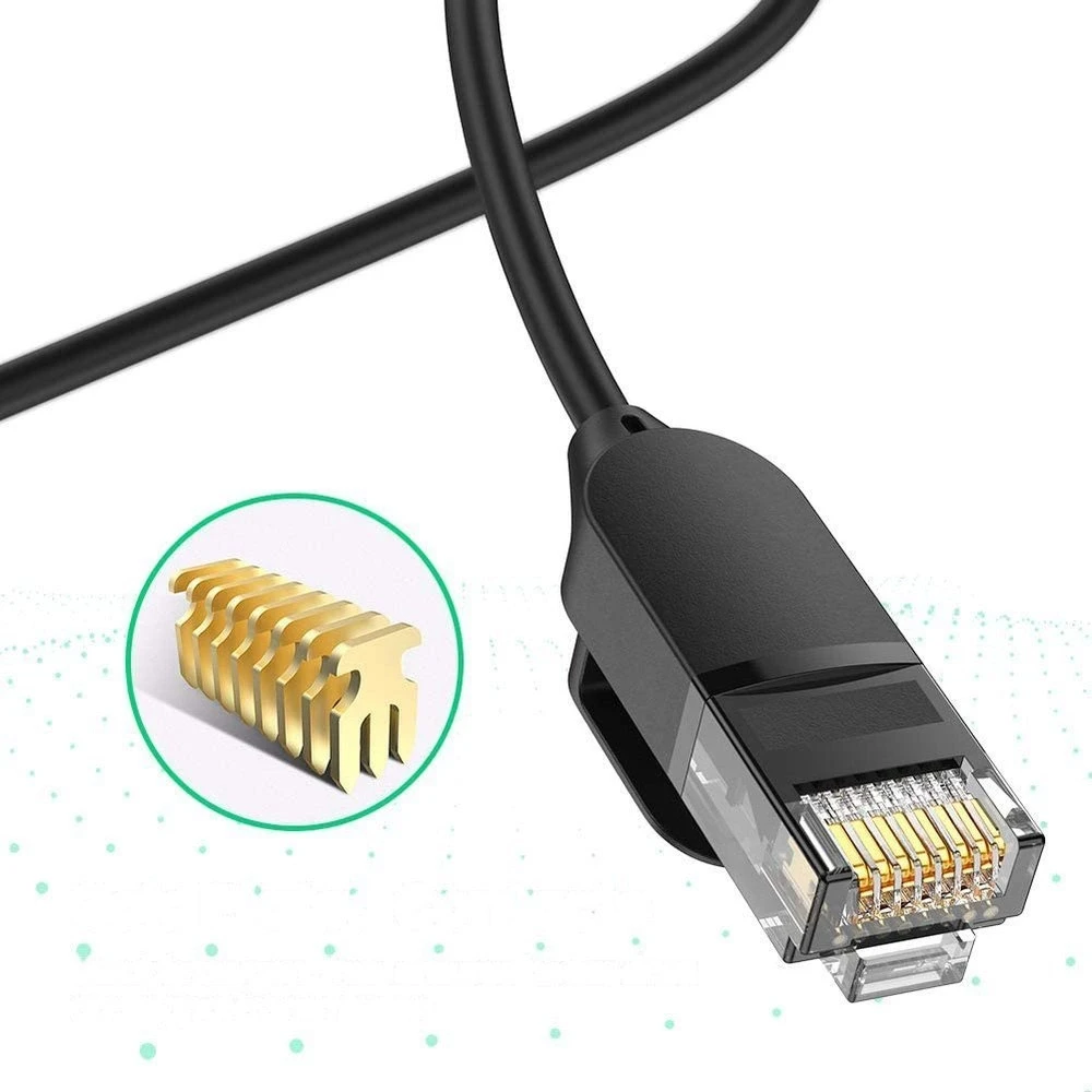UGREEN NW122 Ethernet kabelis RJ45 Cat6A UTP 5m - Juodas