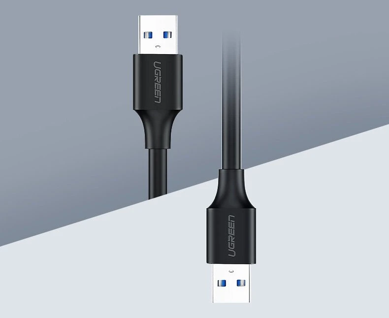 USB 2.0 M-M UGREEN cable US102, 1m (juodas)