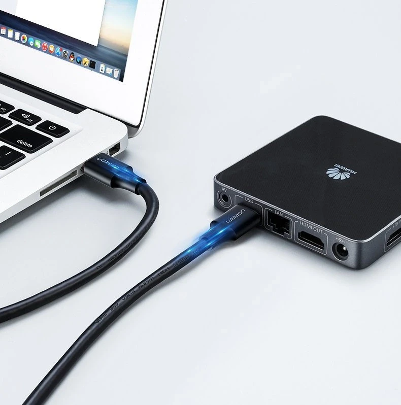 USB 2.0 M-M UGREEN cable US102, 1m (juodas)