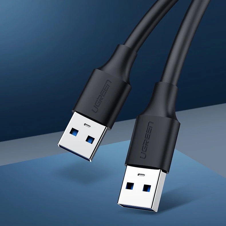USB 2.0 M-M UGREEN cable US102, 1m (juodas)