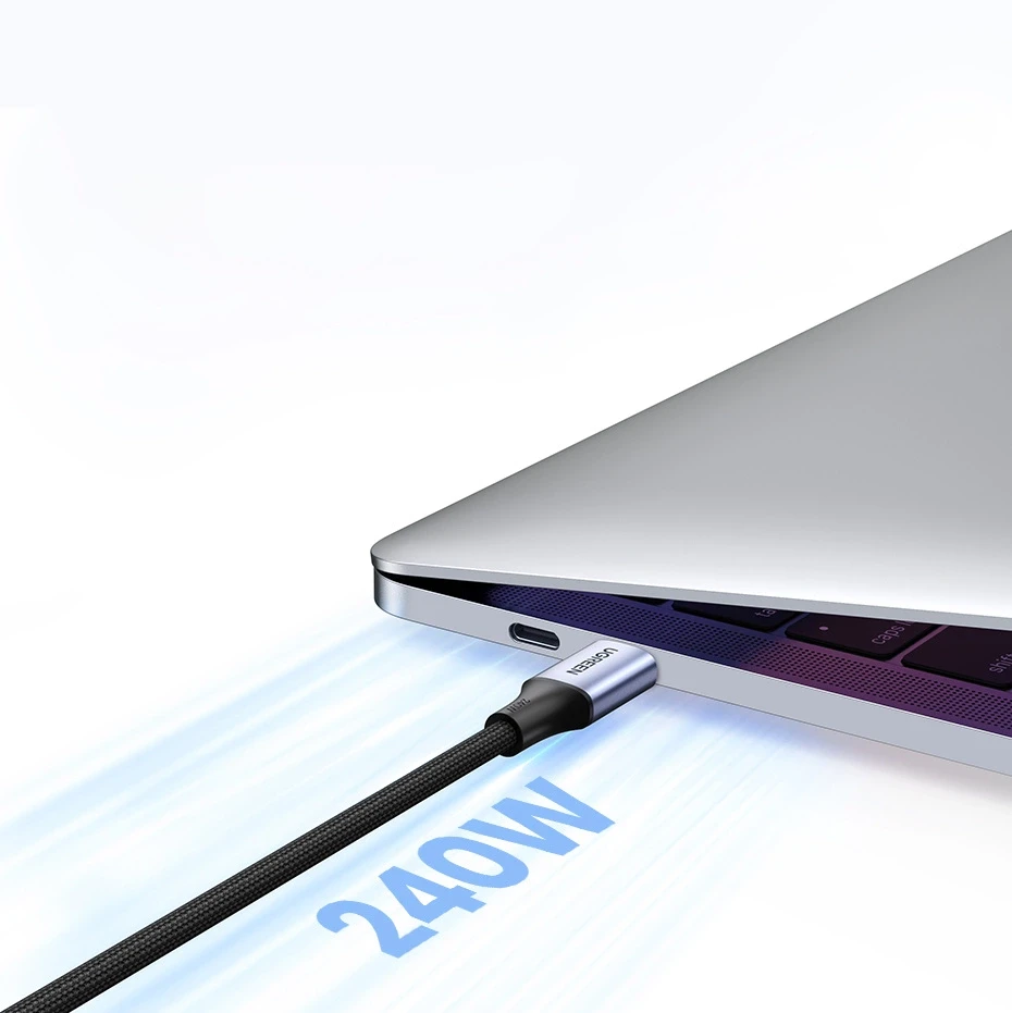HP USB-C-USB-C UGREEN USB4 kabelis, 240W, 2m (fekete)