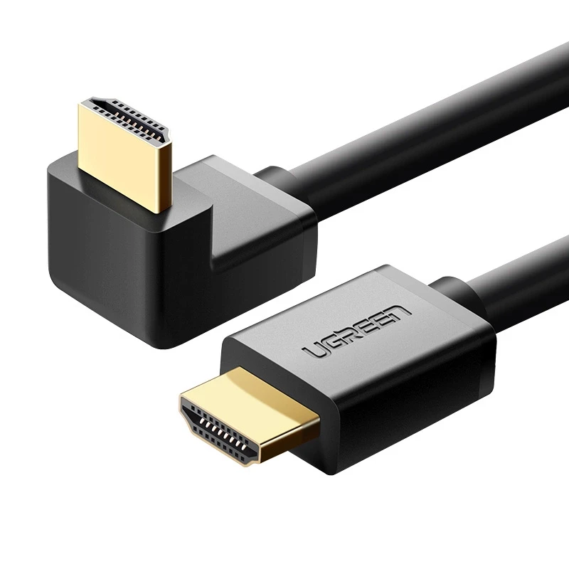 UGREEN HD103 kabelis HDMI - HDMI kampinis, 4K, 2 m (juodas)