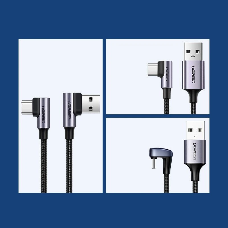 UGREEN US176 kampinis USB - USB-C laidas 3A 1m