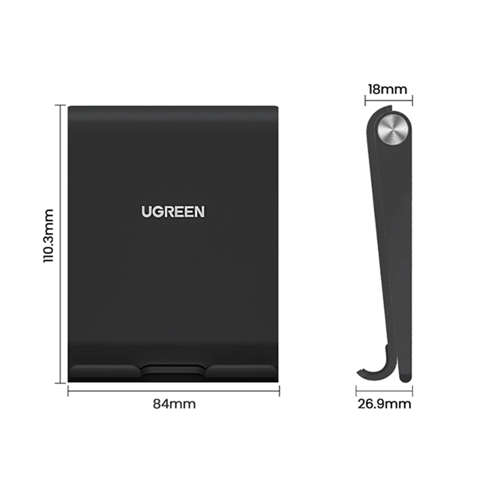 UGREEN LP247 reguliuojamas telefono stovas, 4.7-7.9'' - juodas
