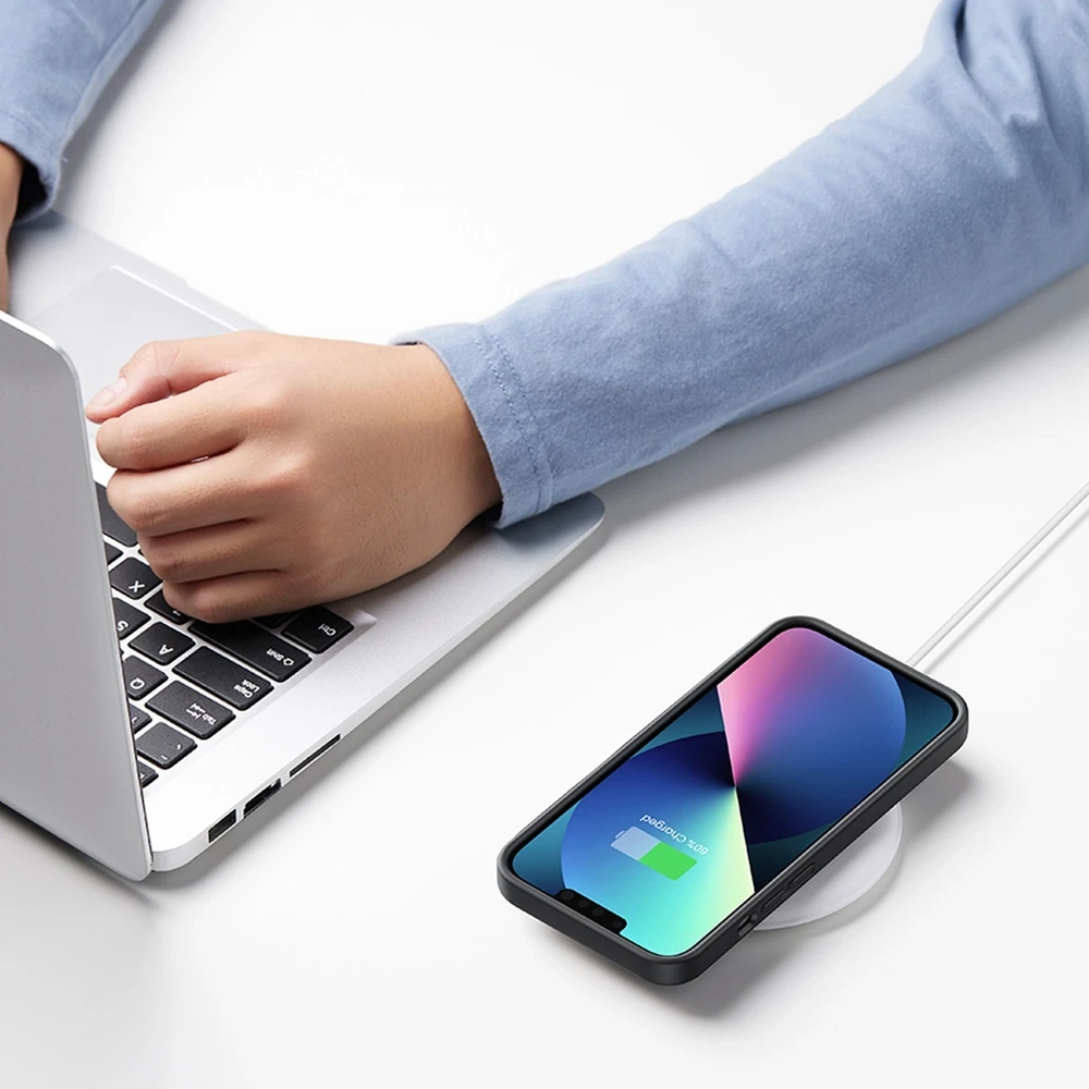 Ugreen Udėklas telefonui žalios spalvos LP626 Silky silikoninis Protective Rubber Flexible silikoninis Phone Apple iPhone 14 Plus dėklas telefonui juodos spalvos (90920)