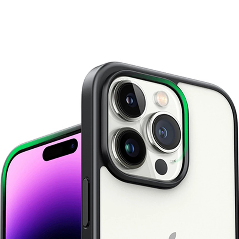 Ugreen Udėklas telefonui žalios spalvos LP635 Kickstand Protective Hard with Gel Frame and Built-in su stoveliu Apple iPhone 14 Pro dėklas telefonui juodos spalvos (90926)