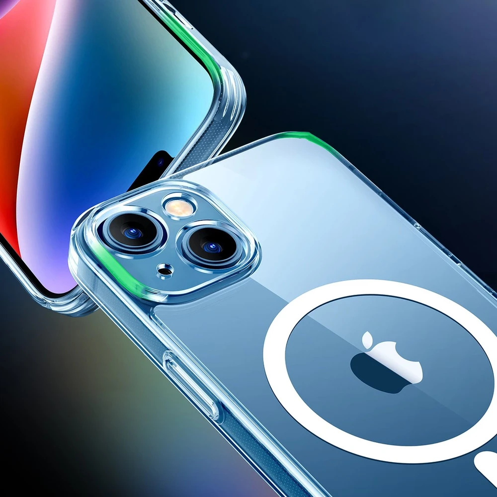 Ugreen Udėklas telefonui žalios spalvos LP642 Classy Clear Magnetic Protective Magnetic Gel Apple iPhone 14 Plus dėklas telefonui skaidrus (MagSafe compatible) (90935)
