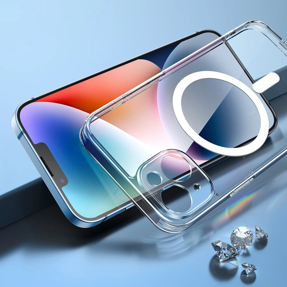 Ugreen Udėklas telefonui žalios spalvos LP642 Classy Clear Magnetic Protective Magnetic Gel Apple iPhone 14 Plus dėklas telefonui skaidrus (MagSafe compatible) (90935)