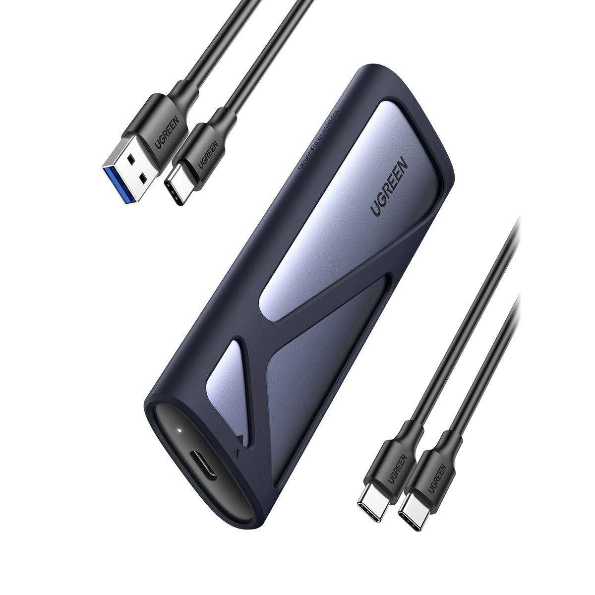 Korpusas UGREEN CM400 M.2 SSD, NVMe, SATA, 10 Gbps, USB-C (pilka)
