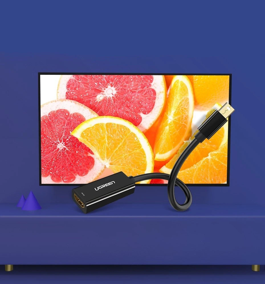 Ugreen MD112 10460 mini DisplayPort (vyriškas) / HDMI (moteriškas) FHD 1080p adapteris - baltas