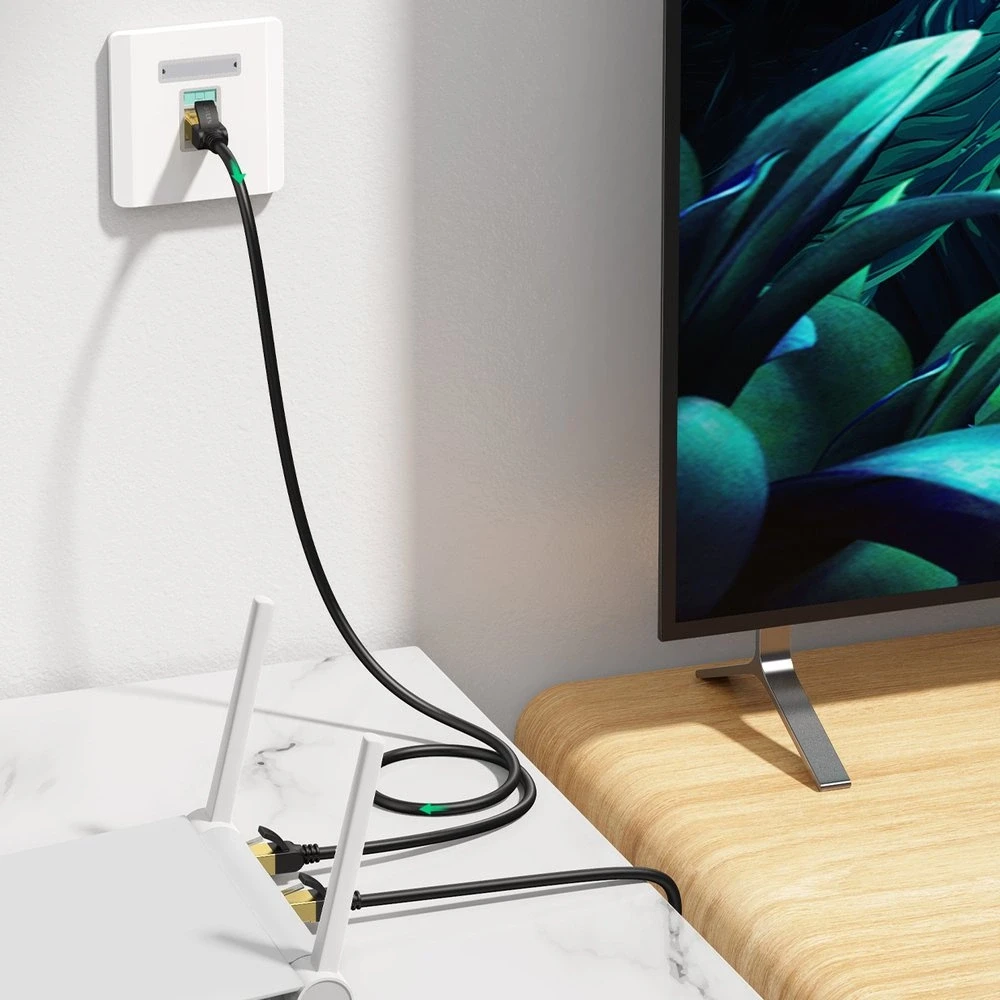 UGREEN Ethernet RJ45 plokščias tinklo kabelis Cat.7 STP 15m