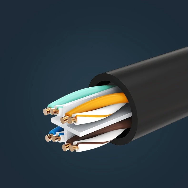 UGREEN Cat 6 FTP Ethernet RJ45 prailginimo lizdai vyrams ir moterims su ekranuojančiais 2 m juodais