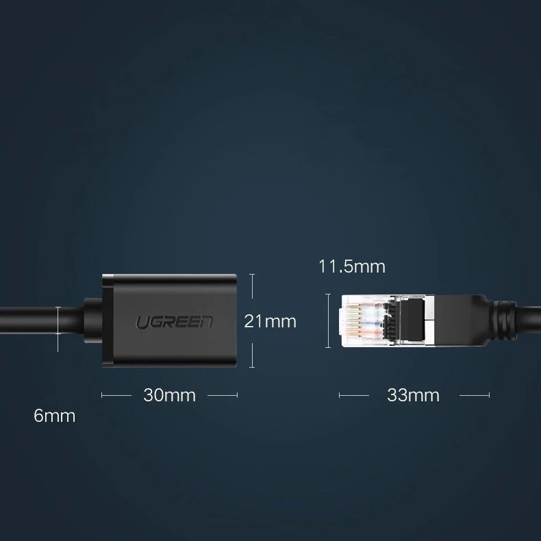 UGREEN Cat 6 FTP Ethernet RJ45 prailginimas PatchCords 5m
