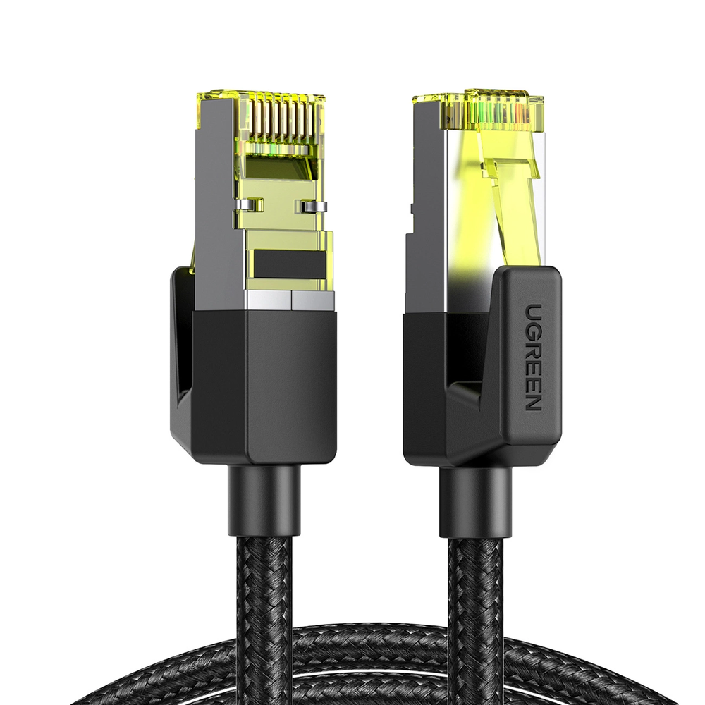 UGREEN NW150 pintas tinklo kabelis, Ethernet RJ45, Cat.7, F/FTP, 5m (juoda)