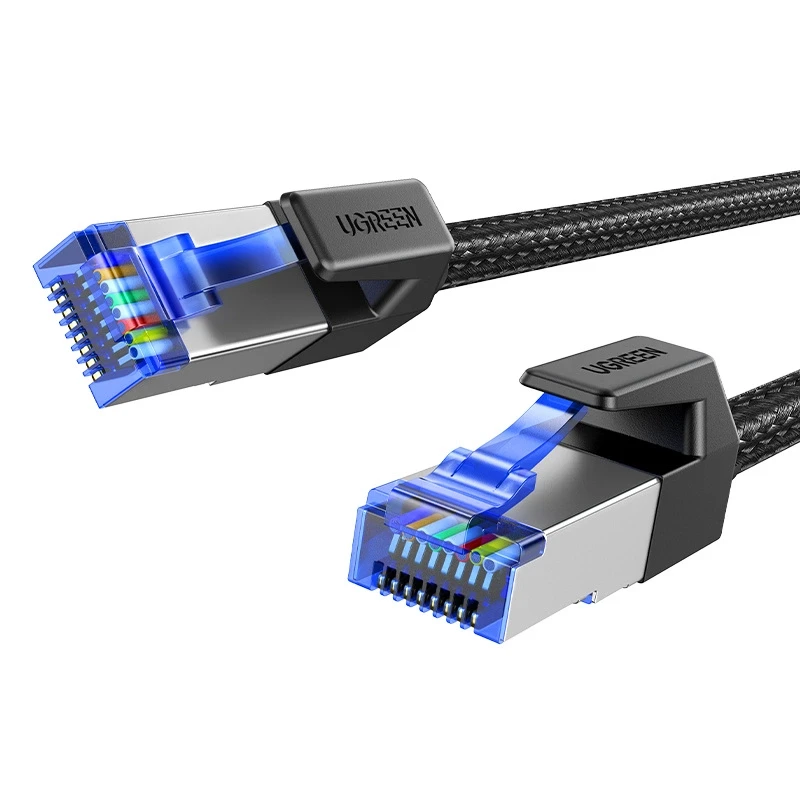 UGREEN NW153 pintas tinklo kabelis, Ethernet RJ45, 8 kat., F / FTP, 1.5 m (juodas)