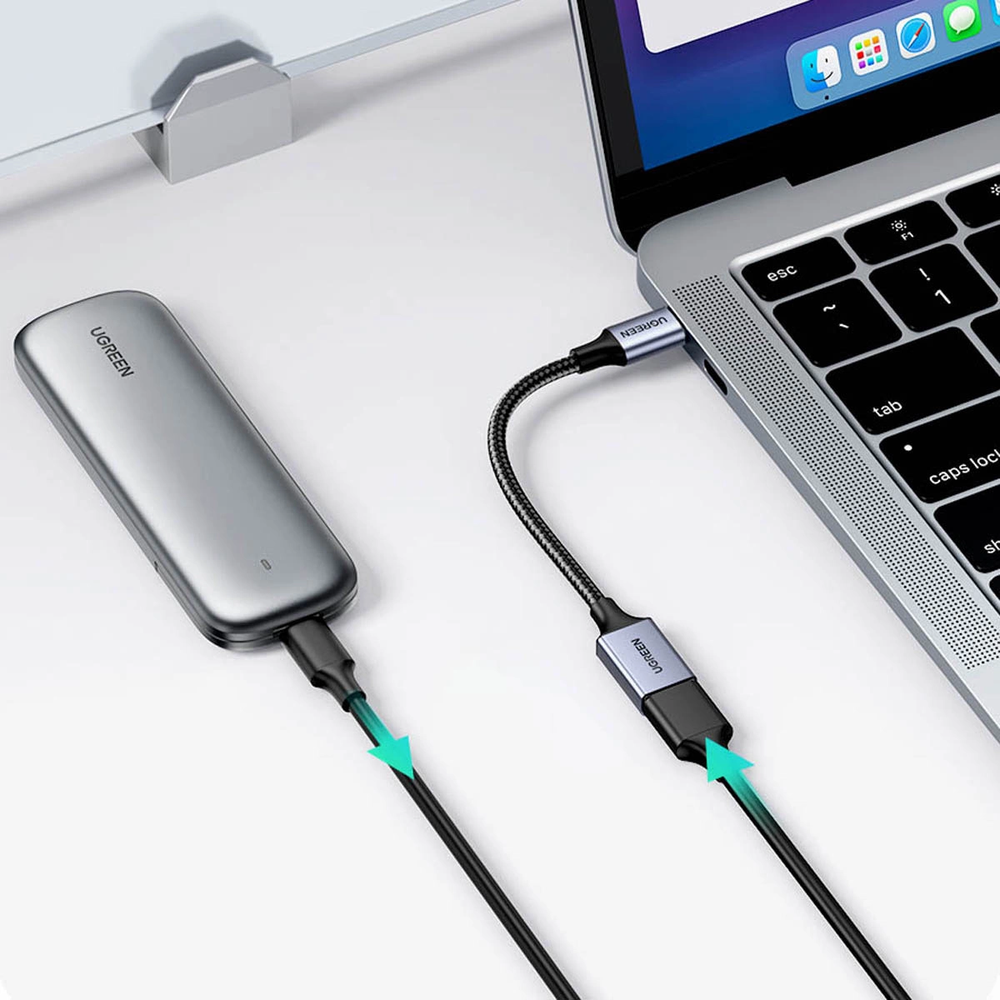 Adapteris USB-C 3.0 prie OTG UGREEN US378 (juodas)