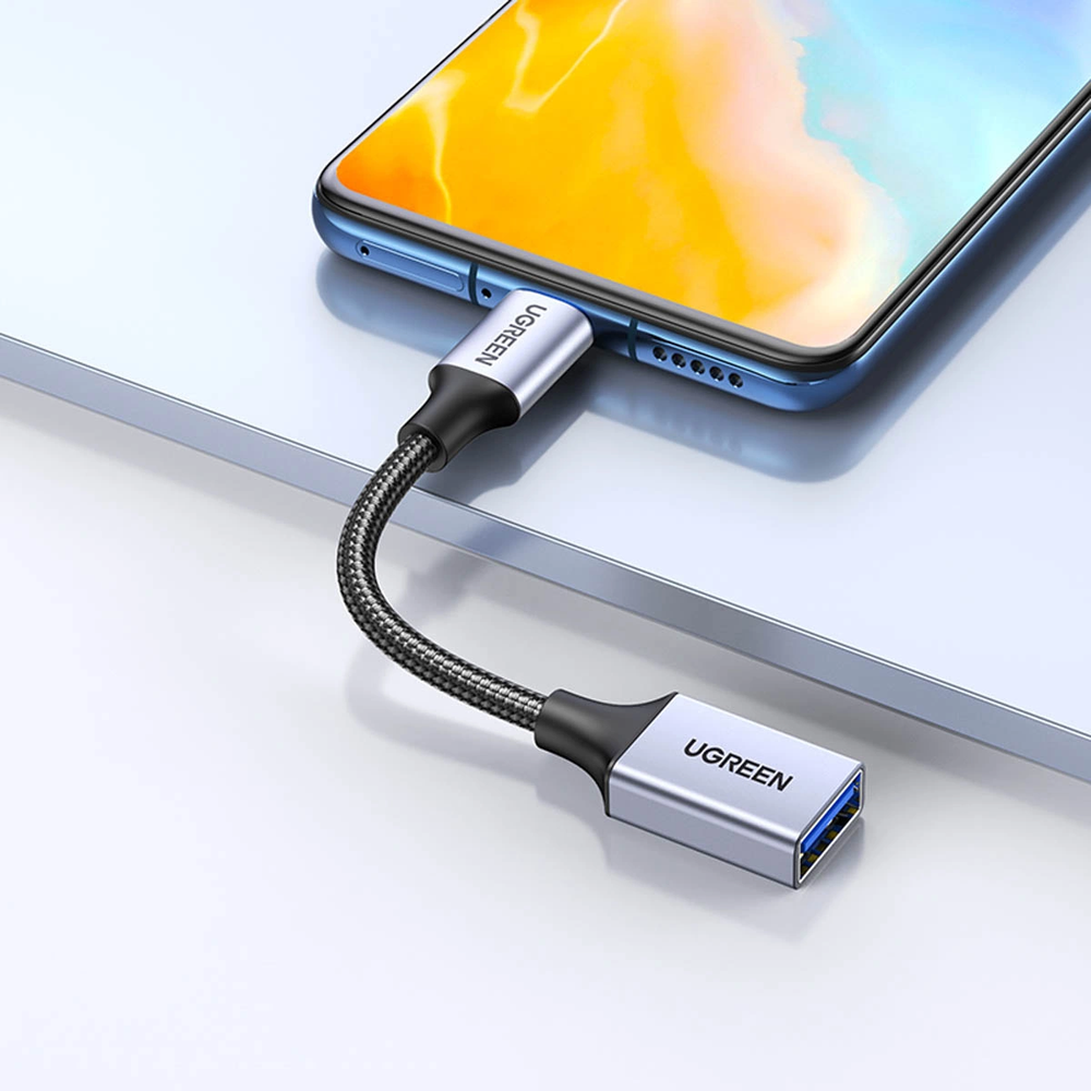 Adapteris USB-C 3.0 prie OTG UGREEN US378 (juodas)