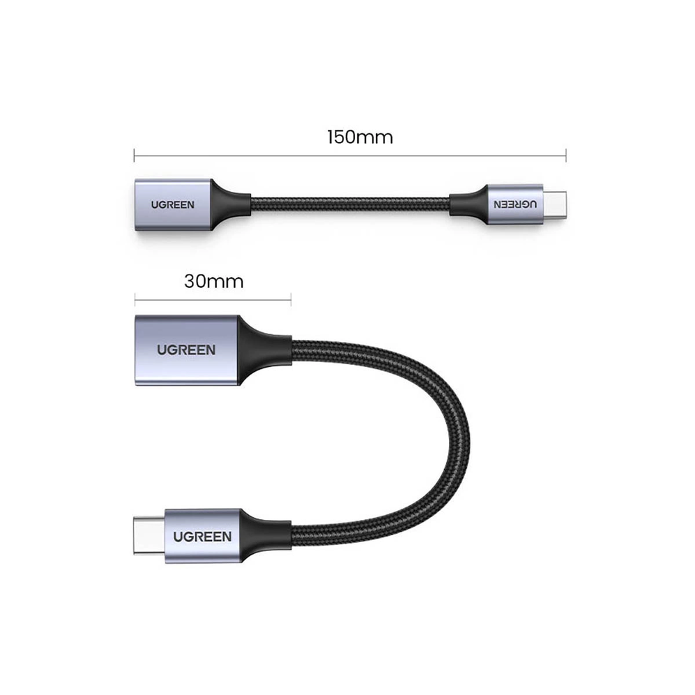 Adapteris USB-C 3.0 prie OTG UGREEN US378 (juodas)
