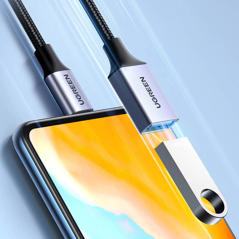 Adapteris USB-C 3.0 prie OTG UGREEN US378 (juodas)