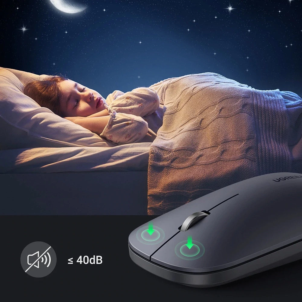 Pelė UGREEN Silent (mu001) belaidė žalios spalvos