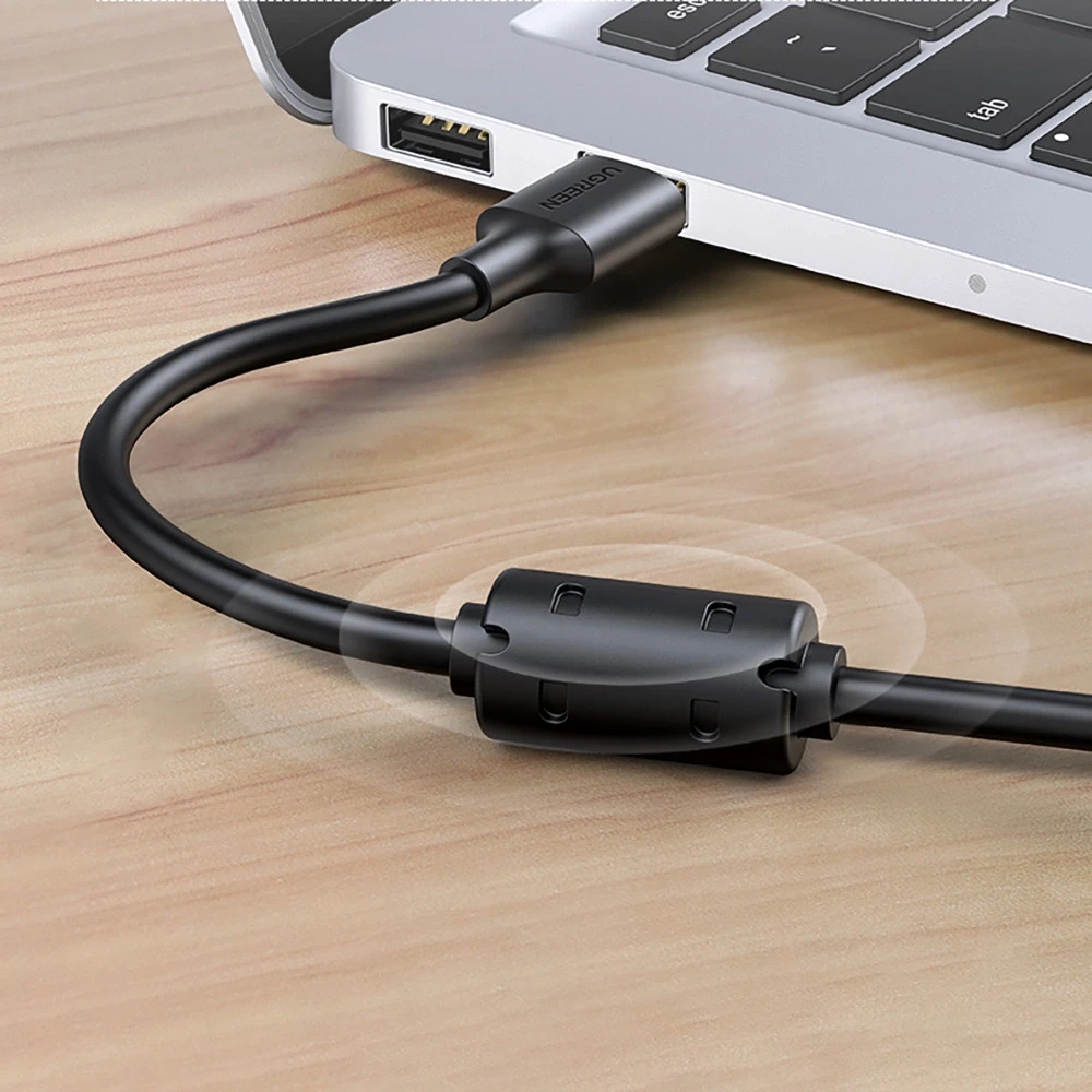 UGREEN US103 USB 2.0 kabelio prailginimas 5m - Juodas